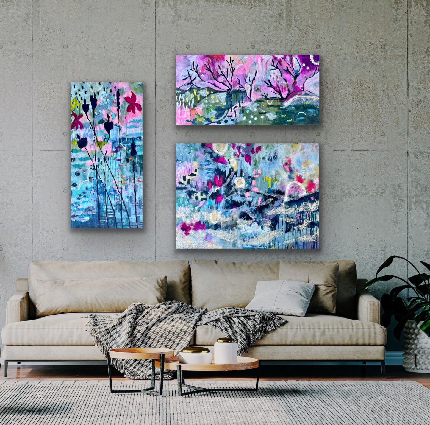 Soulful Serenity - 24x48 Original Acrylic on Canvas