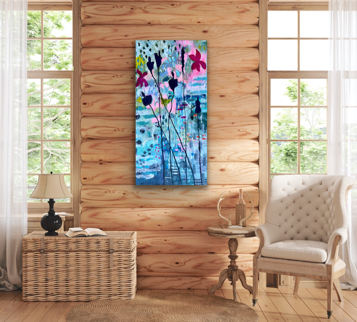 Soulful Serenity - 24x48 Original Acrylic on Canvas